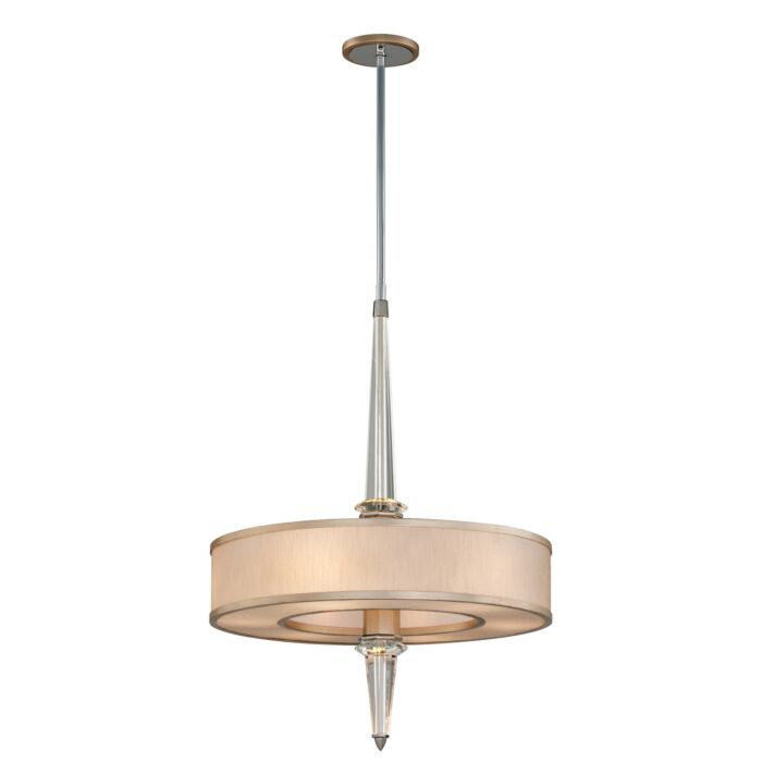 Corbett Harlow 6 Light Pendant Light in Tranquility Silver Leaf