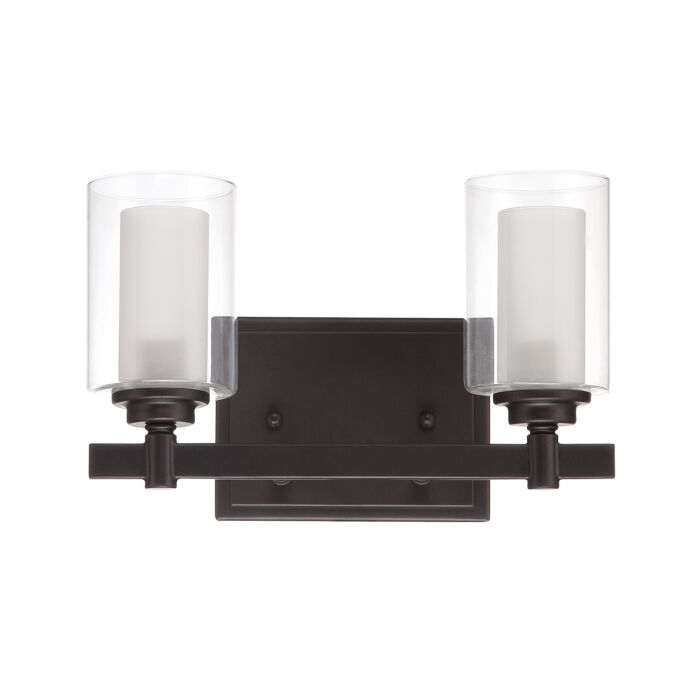 Craftmade Celeste 2 Light 12 Inch Bathroom Vanity Light in Espresso