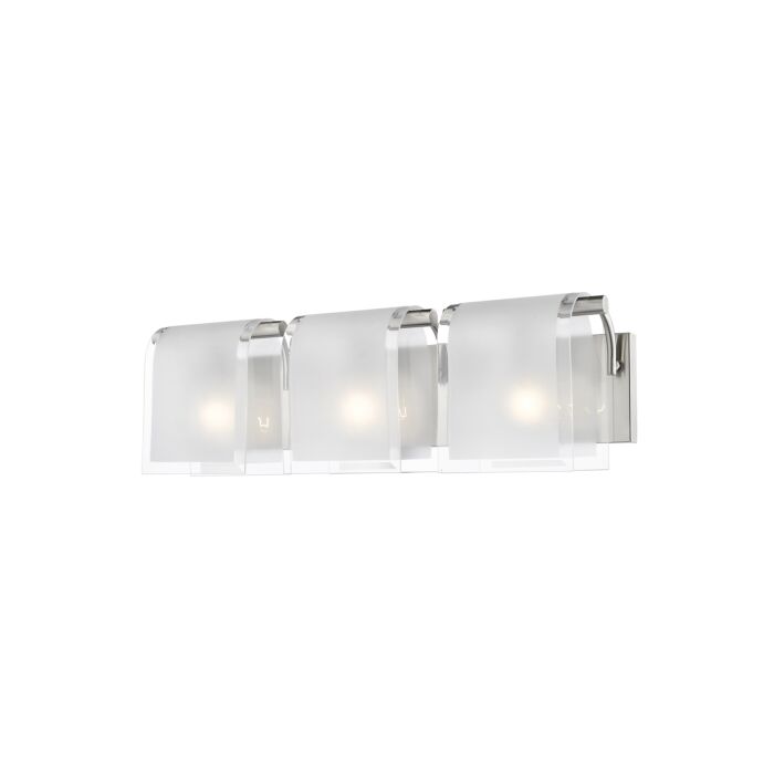 Z Lite Zephyr 3 Light Bathroom Vanity Light In Brushed Nickel