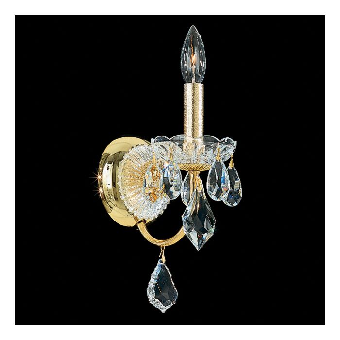 Schonbek Century Wall Sconce in Gold with Clear Heritage Crystals