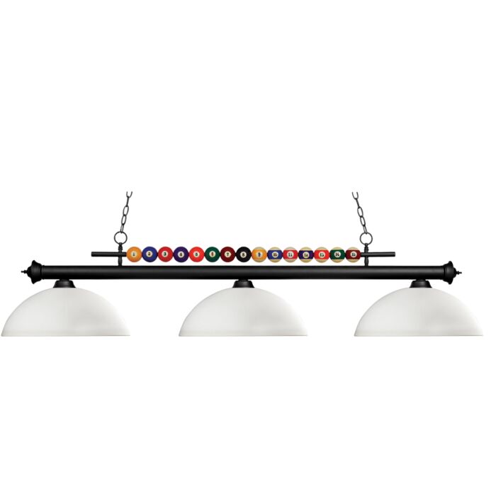 Z Lite Shark 3 Light Linear Pendant Light In Matte Black