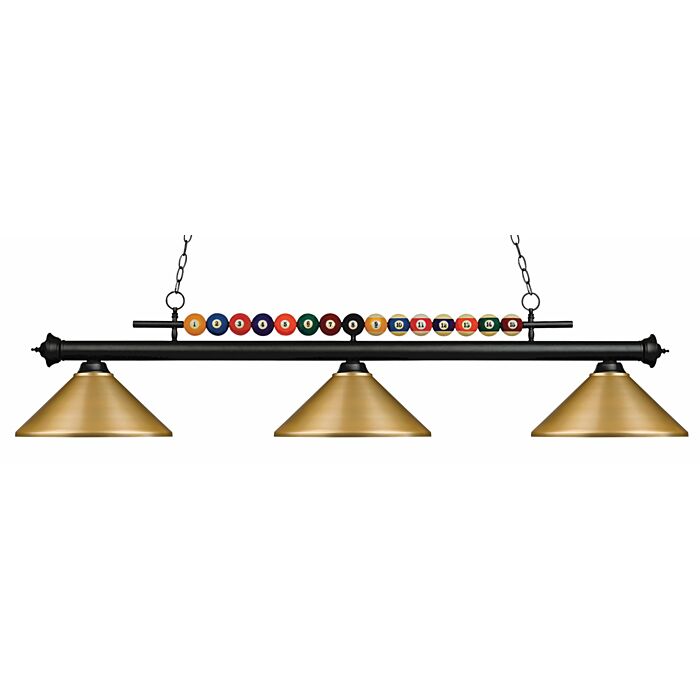 Z Lite Shark 3 Light Linear Pendant Light In Matte Black