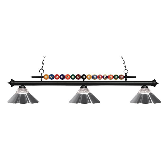 Z Lite Shark 3 Light Linear Pendant Light In Matte Black