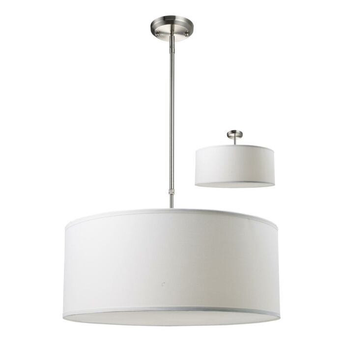 Z Lite Albion 3 Light Pendant Light In Brushed Nickel