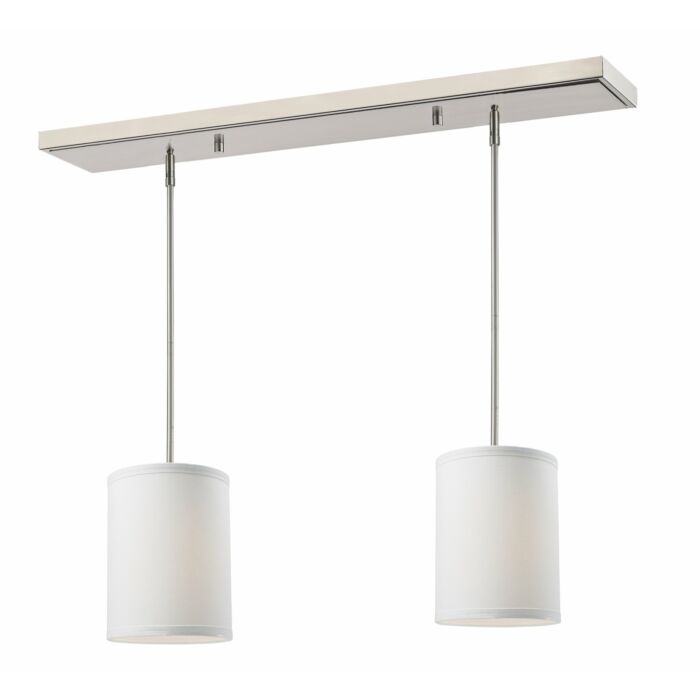 Z Lite Albion 2 Light Linear Pendant Light In Brushed Nickel