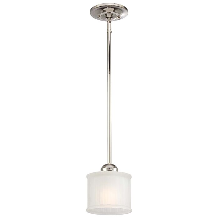 Minka Lavery 1730 Series 6 Inch Pendant Light in Polished Nickel