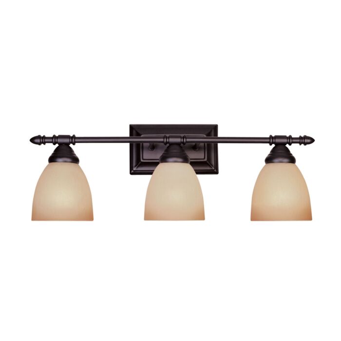 Apollo 3-Light Bathroom Vanity Light Bar in Oil Rubbed Bronze
