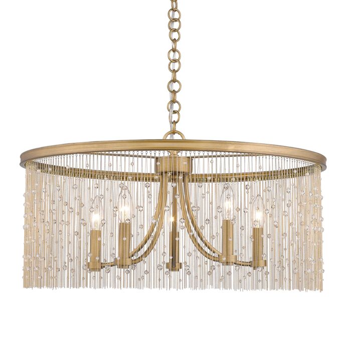 Golden Marilyn 5 Light Chandelier in Peruvian Gold
