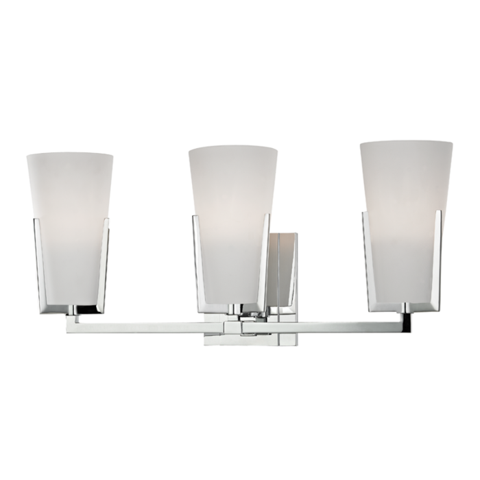 Hudson Valley Upton 3 Light 19 Inch Bathroom Vanity Light in Polished Chrome