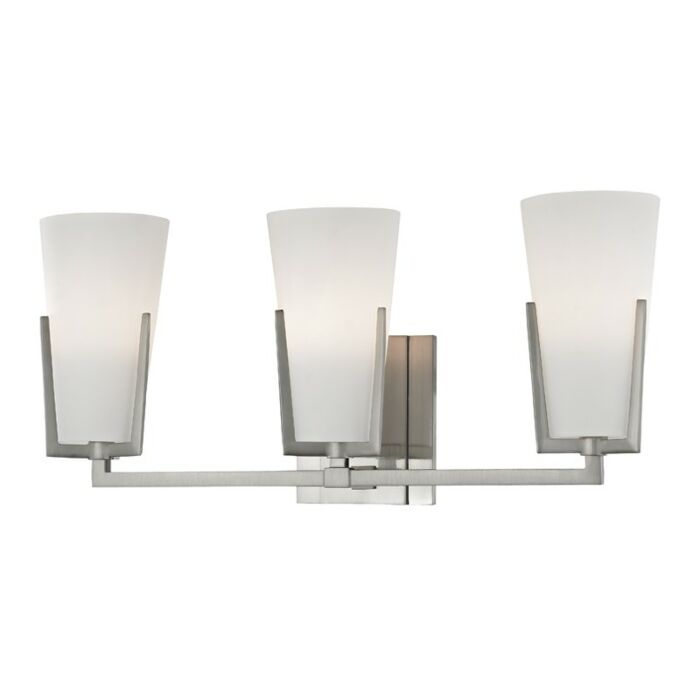 Hudson Valley Upton 3 Light 19 Inch Bathroom Vanity Light in Satin Nickel