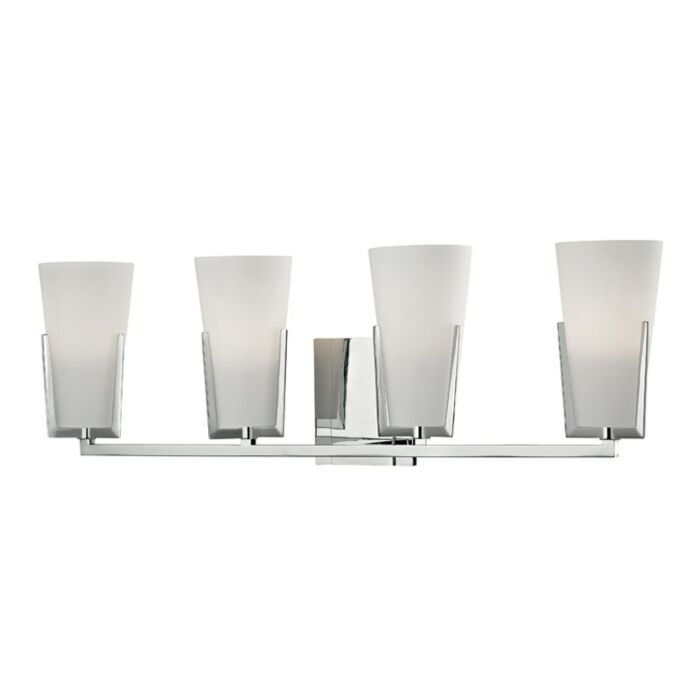 Hudson Valley Upton 4 Light 26 Inch Bathroom Vanity Light in Polished Chrome