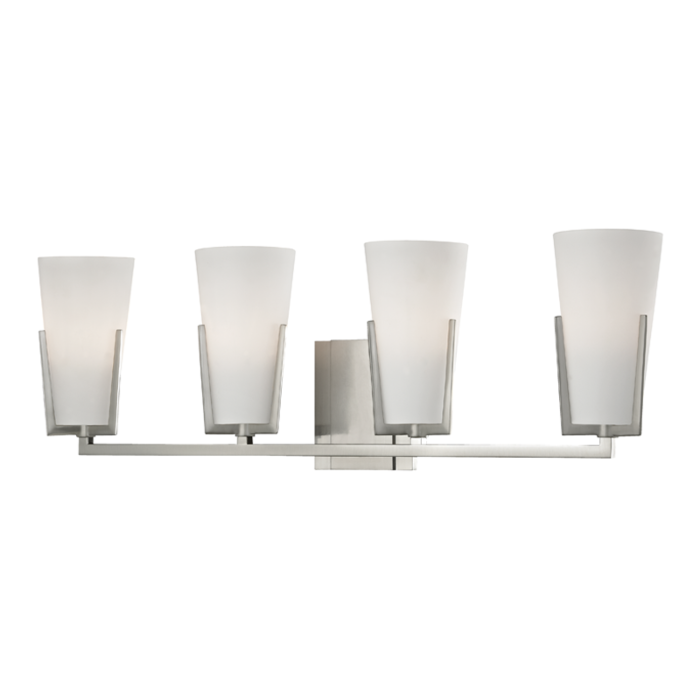Hudson Valley Upton 4 Light 26 Inch Bathroom Vanity Light in Satin Nickel