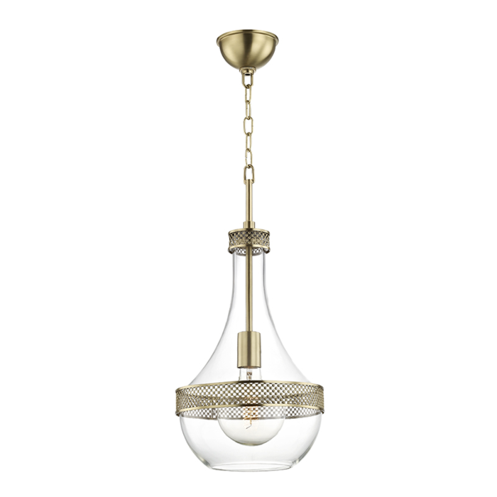 Hudson Valley Hagen 23 Inch Mini Pendant in Aged Brass