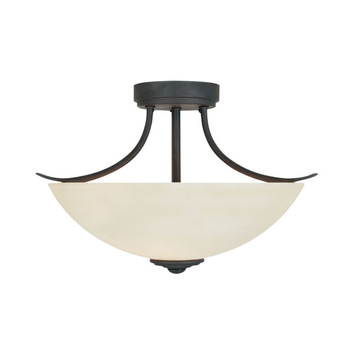 Montego 2-Light Semi-Flush Mount in Oil Rubbed Bronze