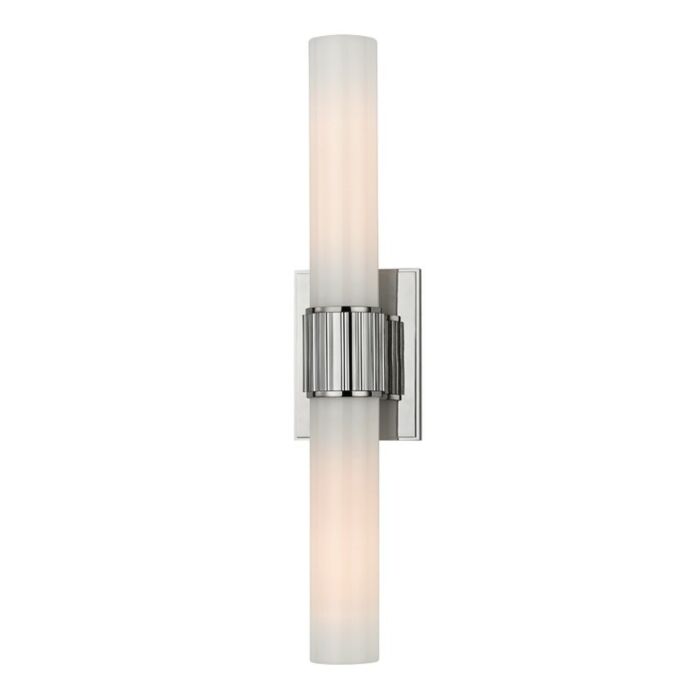 Hudson Valley Fulton 2 Light 5 Inch Bathroom Vanity Light in Polished Nickel