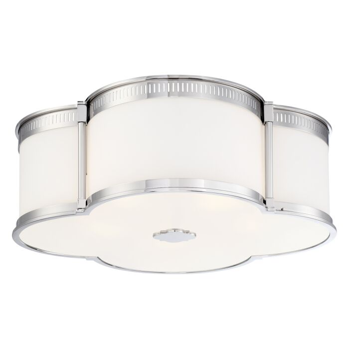 Minka Lavery 22 Inch Quatrefoil Ceiling Light in Polished Nickel