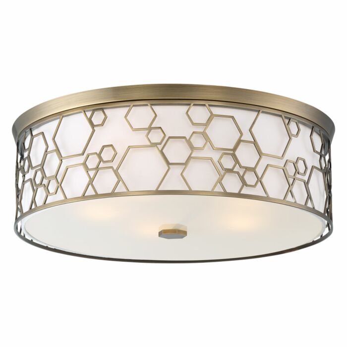 Minka Lavery Octagons LED Ceiling Light in Polished Satin Brass