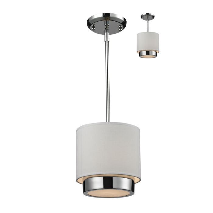 Z Lite Jade 1 Light Mini Pendant Light In Chrome