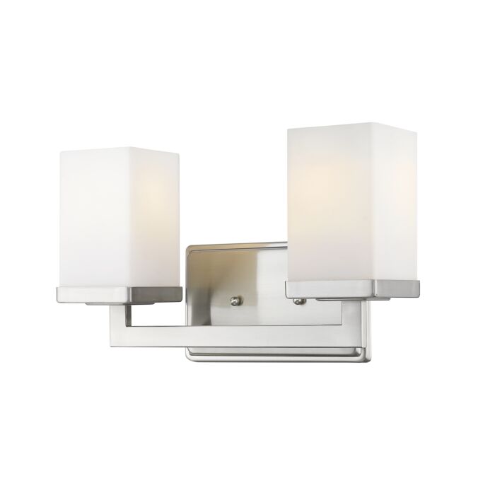 Z Lite Tidal 2 Light Bathroom Vanity Light In Brushed Nickel