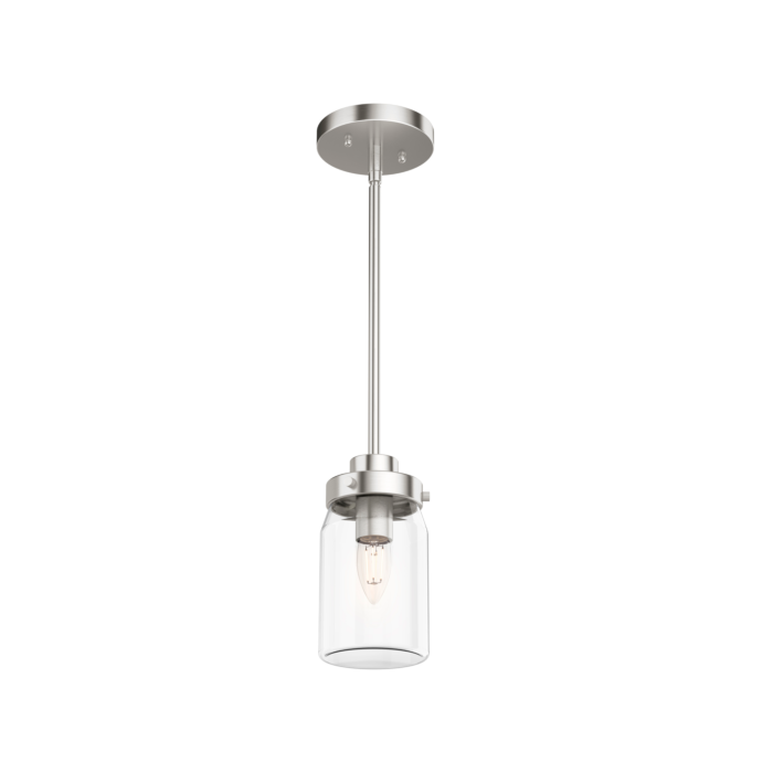 Hunter Devon Park 1-Light Mini Pendant in Brushed Nickel