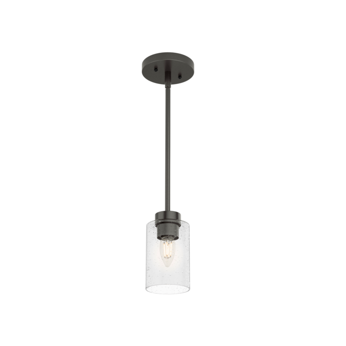 Hunter Hartland 1-Light Mini Pendant in Noble Bronze