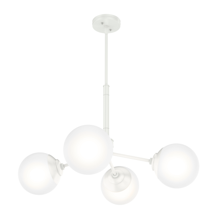 Hunter Hepburn 4 Light Chandelier in Matte White