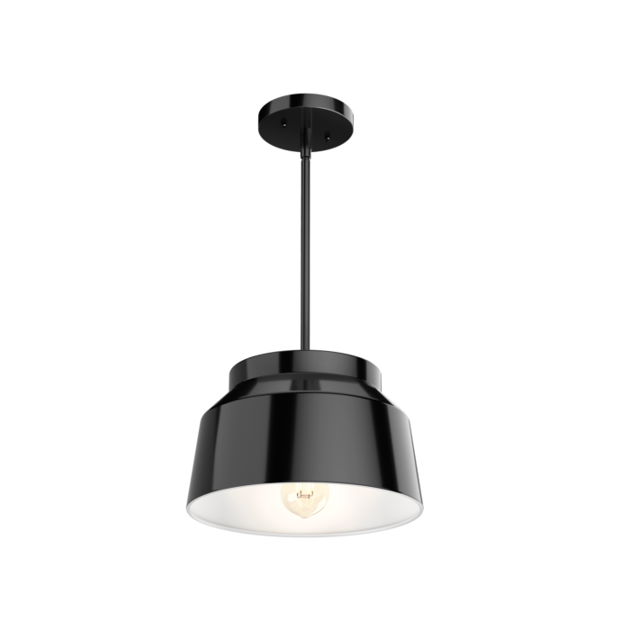 Hunter Cranbrook Pendant Light in Matte Black