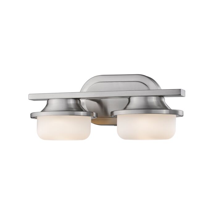 Z Lite Optum 2 Light Bathroom Vanity Light In Brushed Nickel