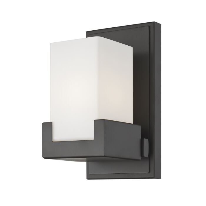 Z Lite Peak 1 Light Bathroom Vanity Light In Bronze