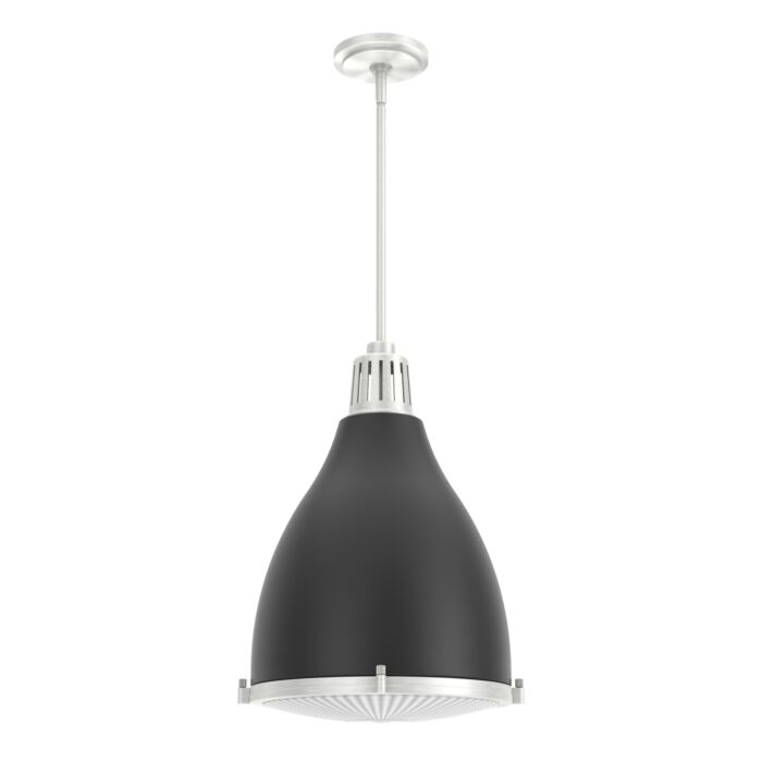 Hunter Bluff View 3-Light Pendant in Flat Matte Black