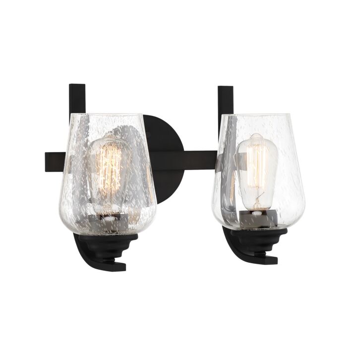 Minka Lavery Shyloh 2 Light Bathroom Vanity Light in Coal