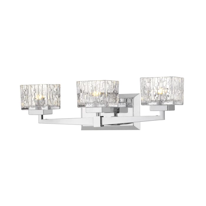 Z Lite Rubicon 3 Light Bathroom Vanity Light In Chrome