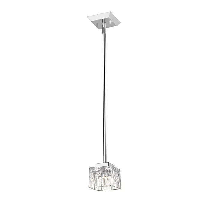 Z Lite Rubicon 1 Light Mini Pendant Light In Chrome