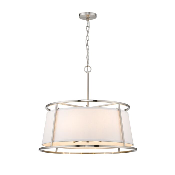 Z Lite Lenyx Pendant 6 Light Pendant Light In Brushed Nickel