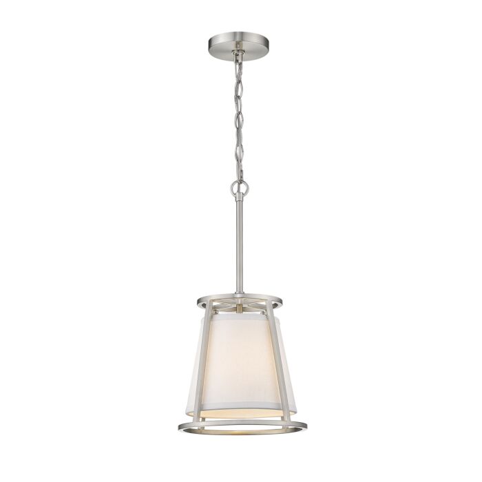 Z Lite Lenyx Pendant 1 Light Mini Pendant Light In Brushed Nickel