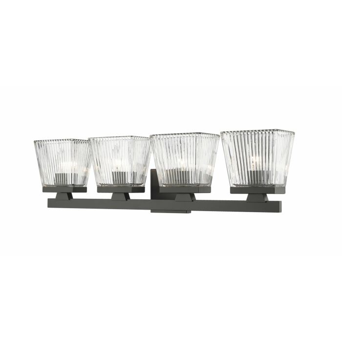 Z Lite Astor 4 Light Bathroom Vanity Light In Matte Black