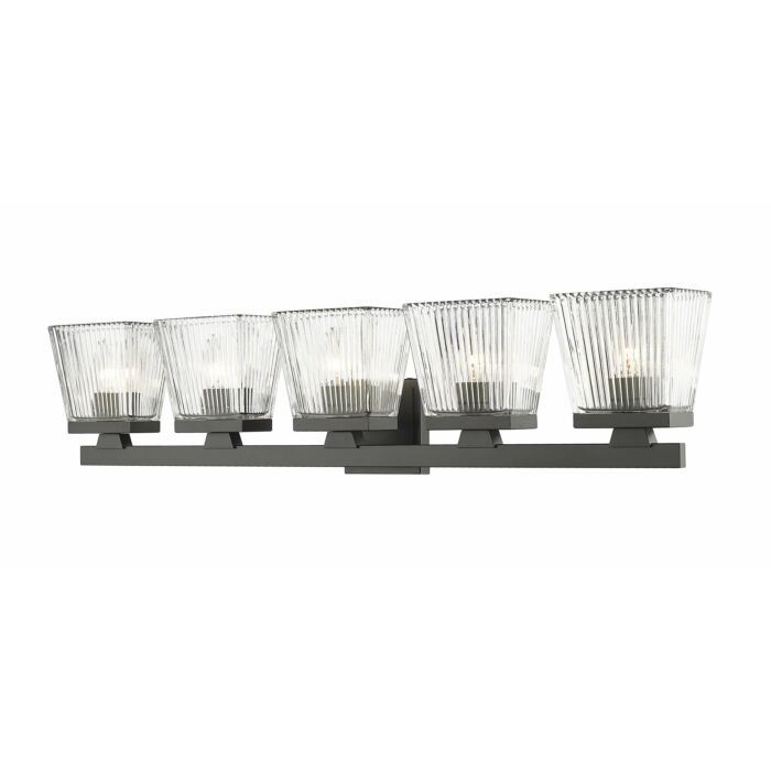 Z Lite Astor 5 Light Bathroom Vanity Light In Matte Black