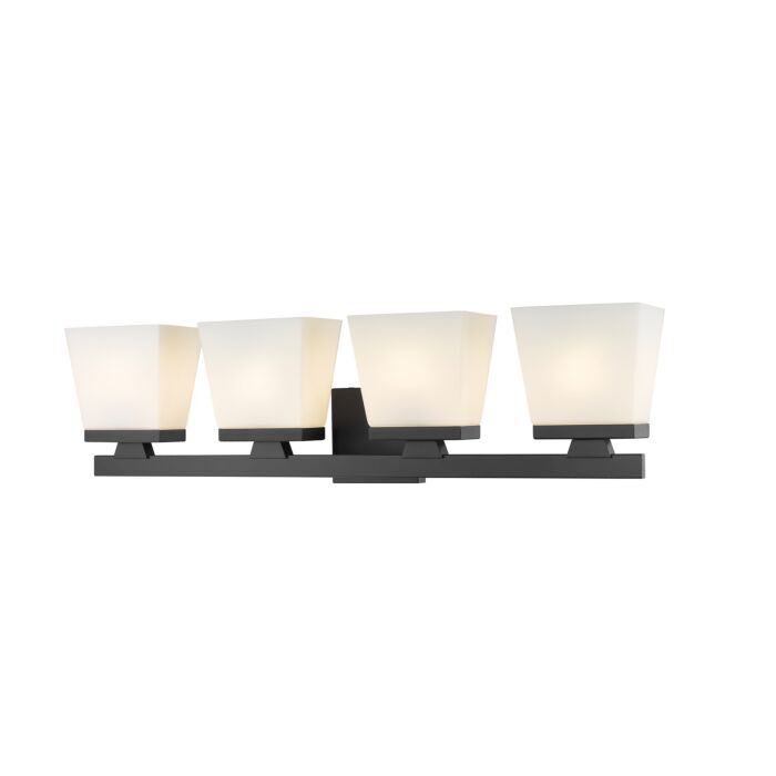 Z Lite Astor 4 Light Bathroom Vanity Light In Matte Black