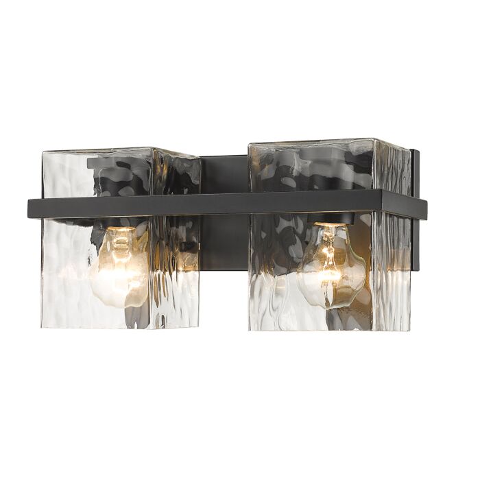 Z Lite Bennington 2 Light Bathroom Vanity Light In Matte Black