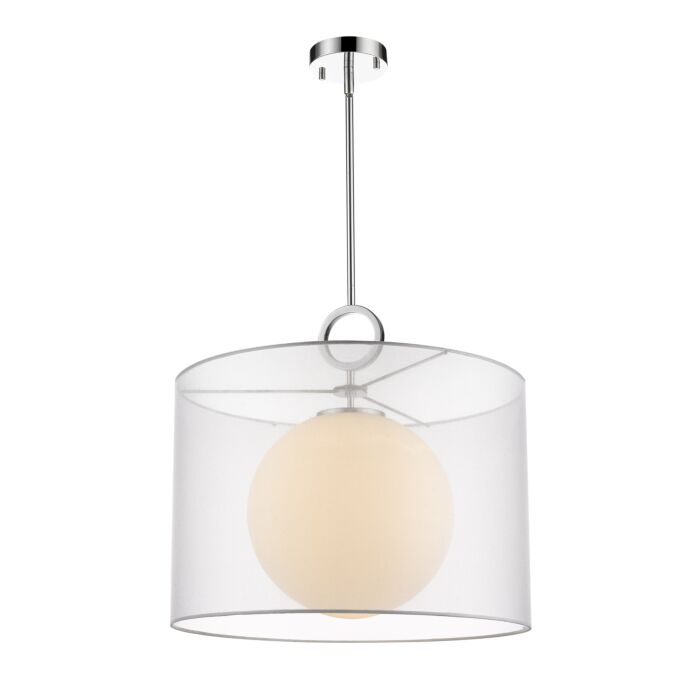 Z Lite Arosia 1 Light Pendant Light In Chrome
