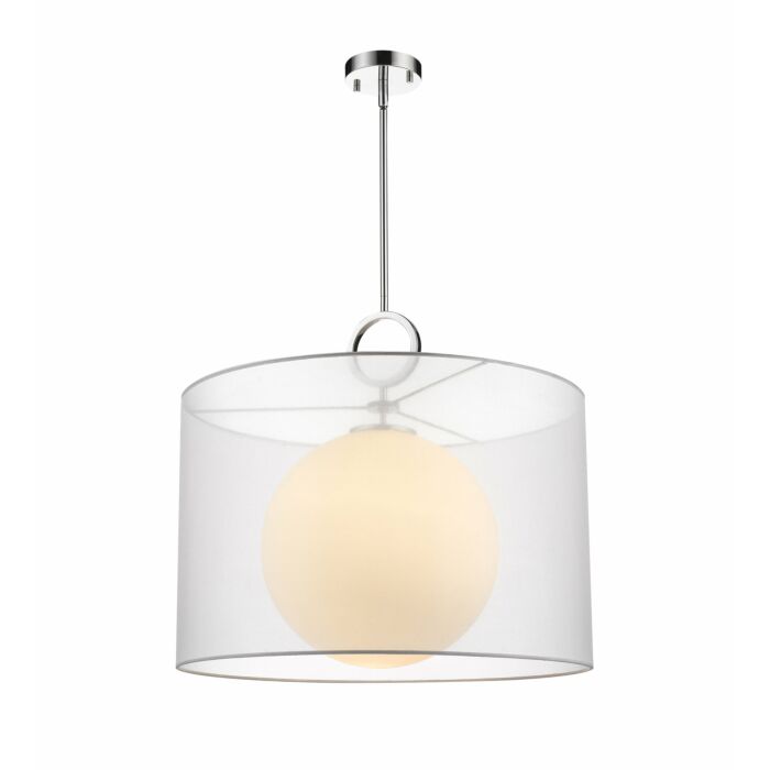 Z Lite Arosia 1 Light Pendant Light In Chrome