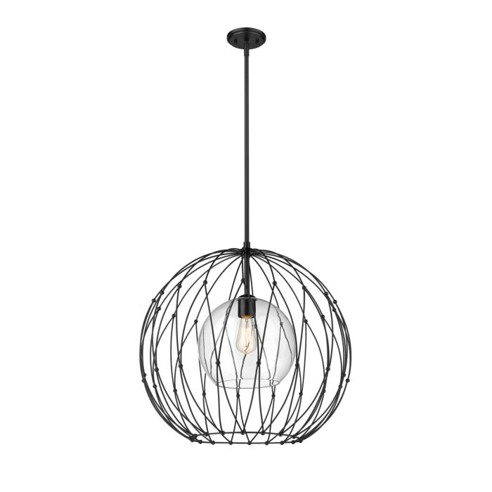 Z Lite Elle 1 Light Pendant Light In Matte Black