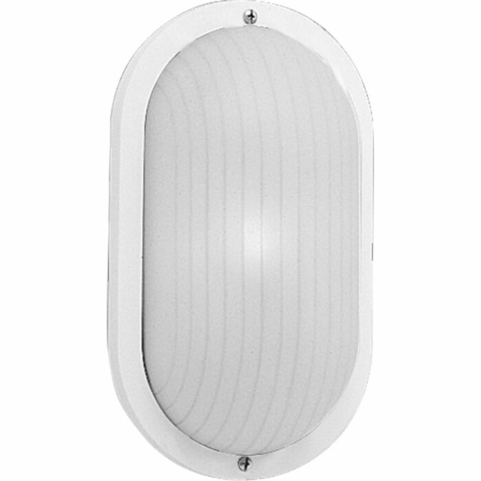 Polycarbonate Outdoor 1-Light Wall Lantern in White