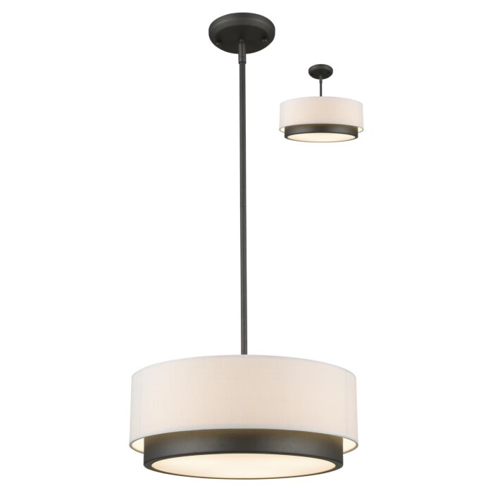 Z Lite Jade 3 Light Pendant Light In Factory Bronze