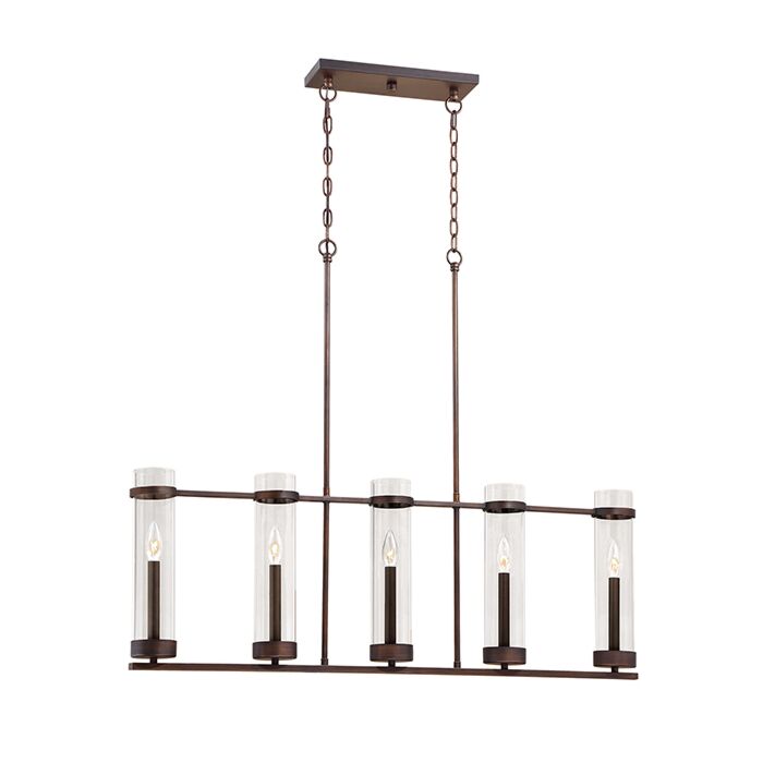 Millennium Lighting Milan 5 Light Island in Rubbed Bronze