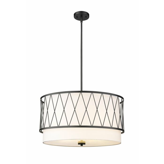 Z Lite Dalton 4 Light Pendant Light In Matte Black