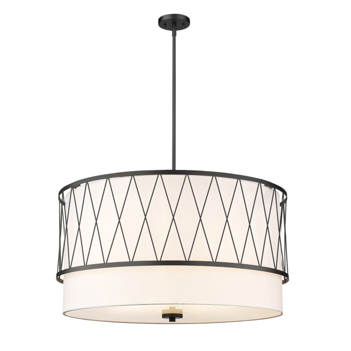Z Lite Dalton 5 Light Pendant Light In Matte Black