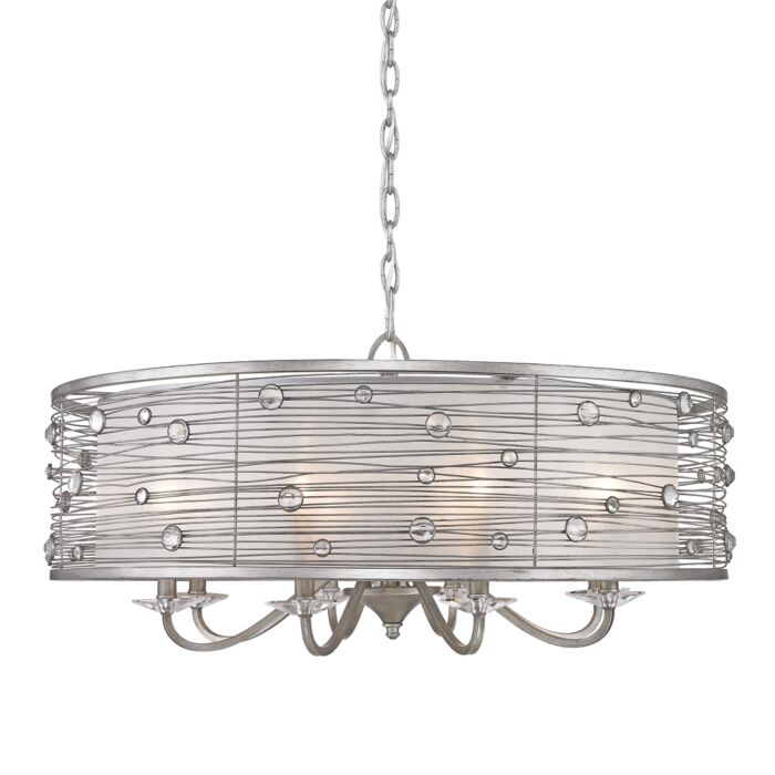 Golden Joia 8 Light Chandelier in Peruvian Silver