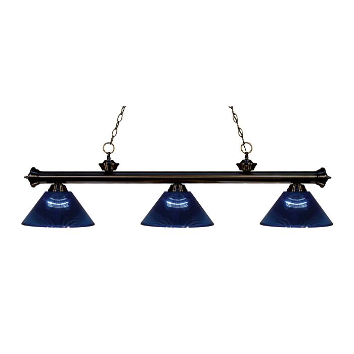 Z Lite Riviera 3 Light Linear Pendant Light In Bronze