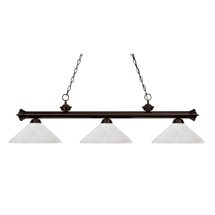 Z Lite Riviera 3 Light Linear Pendant Light In Bronze